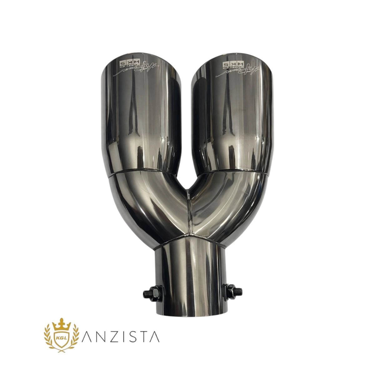 BLACK-Stainless STEEL HKS DUAL Round Only TIP, Muffler Silencer Muffler Tip Car Exhaust Universal For All Car..